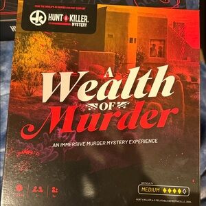 Hunt A Killer A Wealth of Murder Board Game - Red and Black